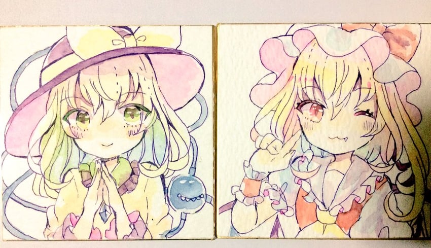 flandre scarlet and komeiji koishi (touhou) drawn by hiyuu_(hiyualice)