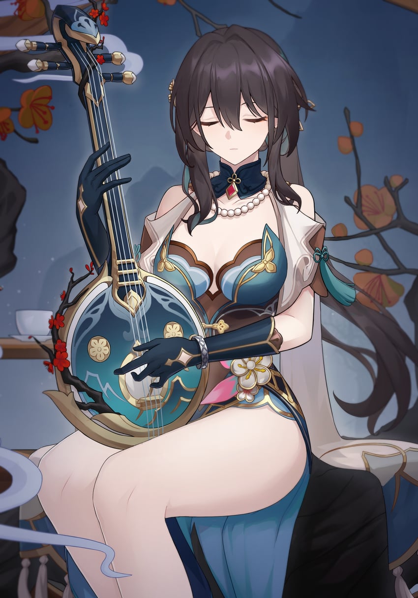 ruan mei (honkai and 1 more) drawn by cresmsilet
