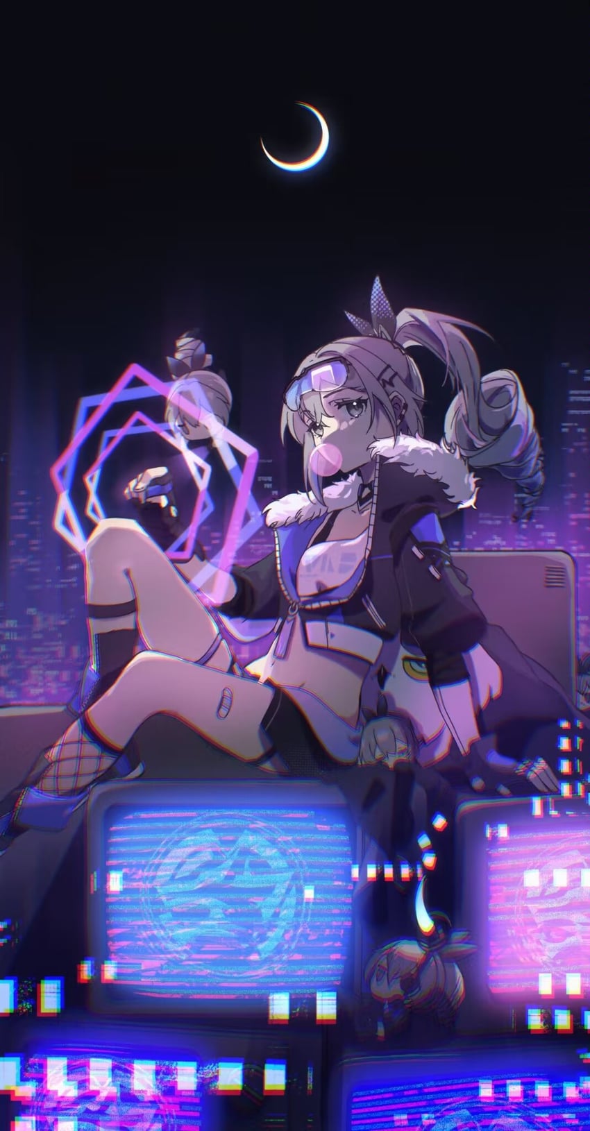 silver wolf (honkai and 1 more) drawn by yichensang