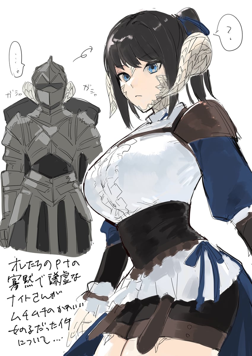 warrior of light (final fantasy and 1 more) drawn by nns_ff14