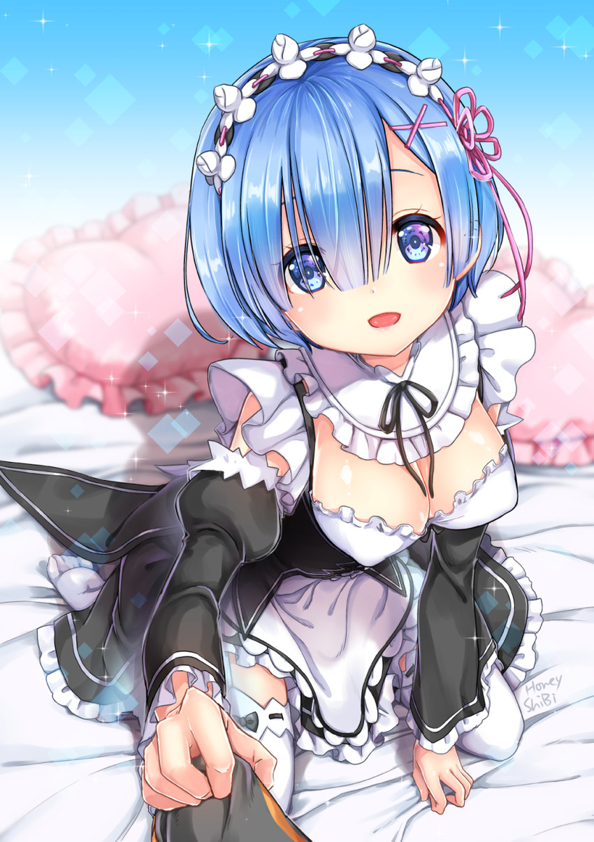 rem and natsuki subaru (re:zero kara hajimeru isekai seikatsu) drawn by shibi