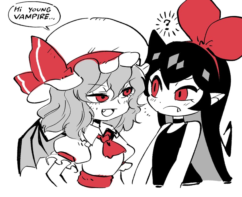 remilia scarlet and zakuro (touhou and 1 more) drawn by rariatto_(ganguri)