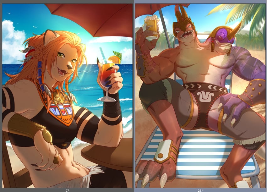 wuk lamat and bakool ja ja (final fantasy and 1 more) drawn by kokolaichainsaw