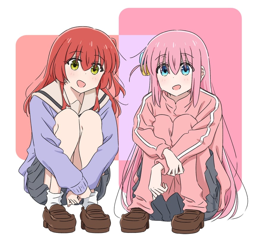 gotoh hitori and kita ikuyo (bocchi the rock!) drawn by mayo_(oekaki_bibbi)