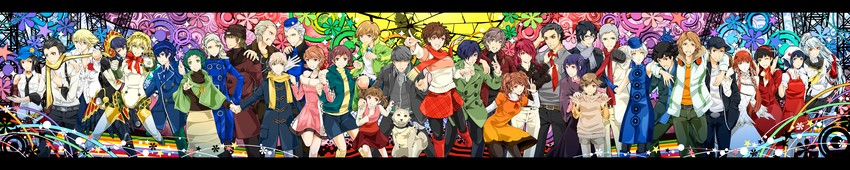 narukami yu, yuuki makoto, shirogane naoto, satonaka chie, aigis, and 31 more (persona and 7 more) drawn by arkatopia
