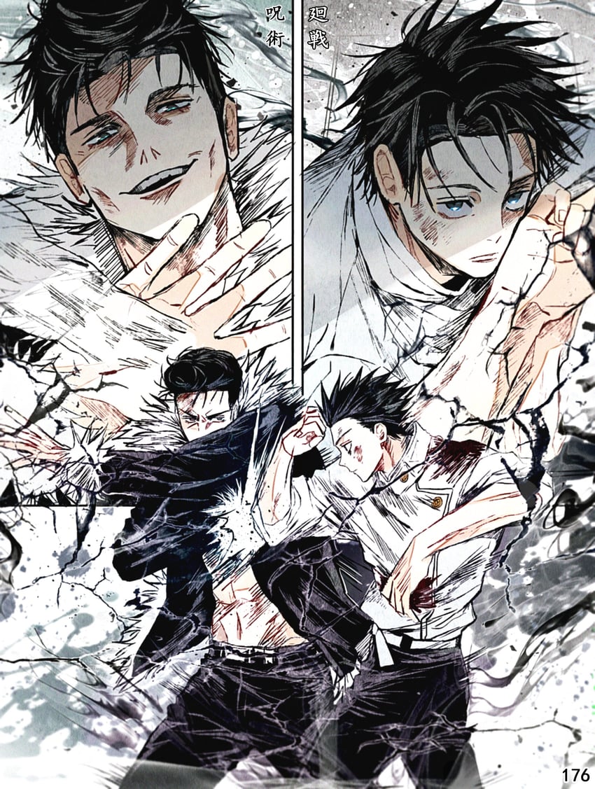 okkotsu yuuta and ishigori ryu (jujutsu kaisen) drawn by yoon_(dmsco1803)