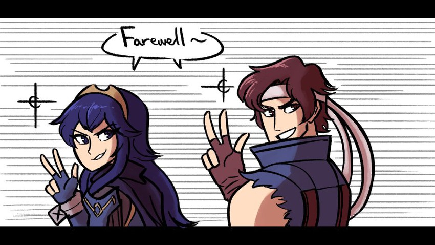 lucina and richter belmont (fire emblem and 4 more) drawn by scruffyturtles