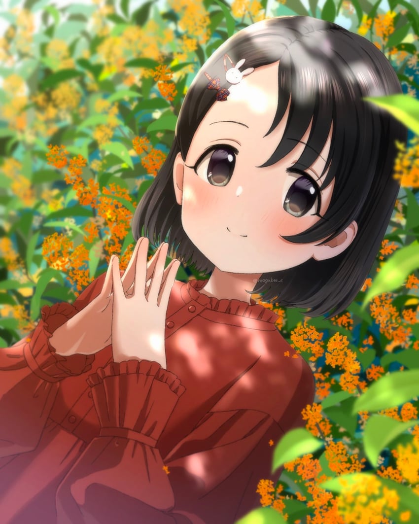 sasaki chie (idolmaster and 1 more) drawn by megabee_e