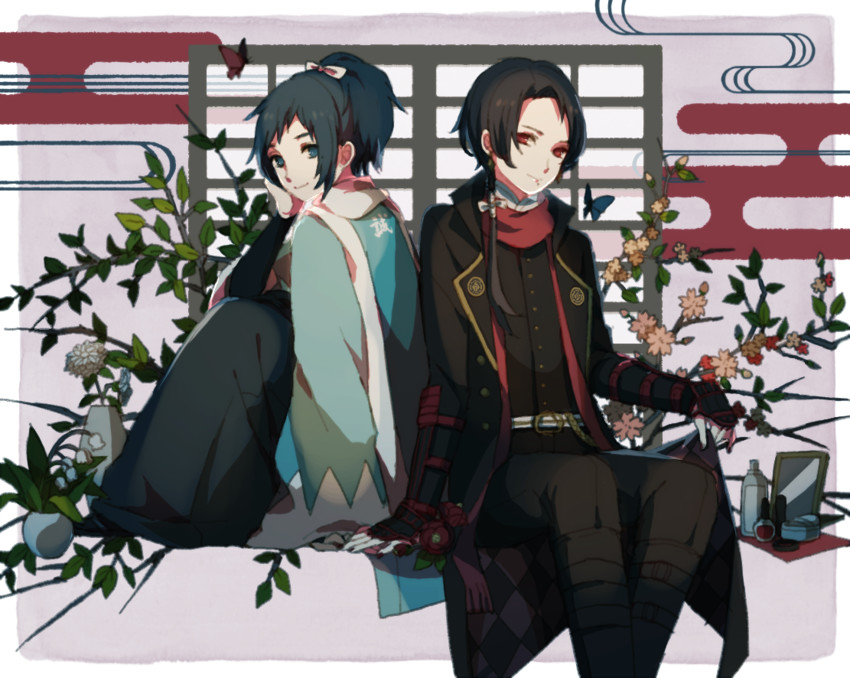 kashuu kiyomitsu and yamato-no-kami yasusada (touken ranbu) drawn by lemontea
