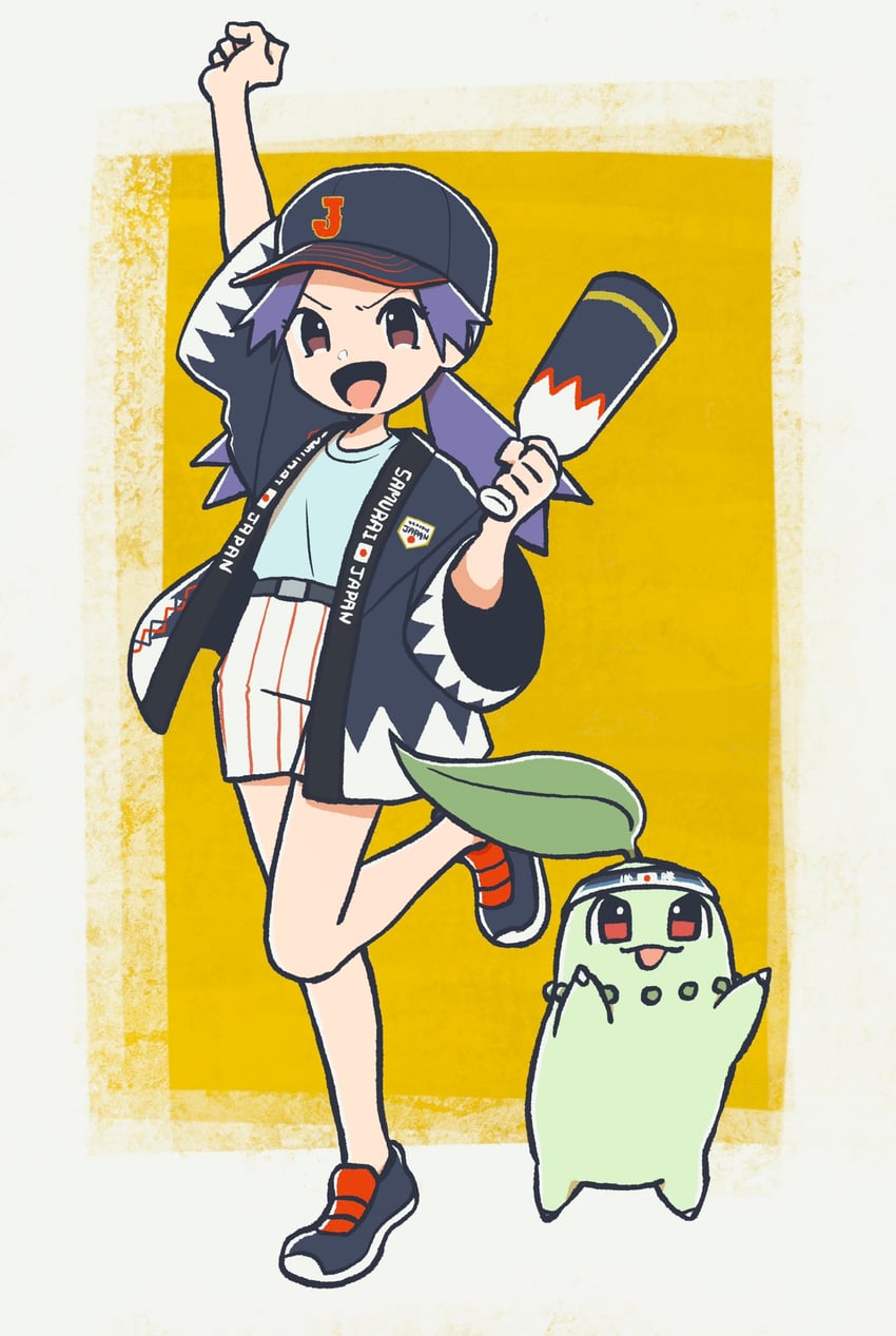 chikorita and casey (pokemon) drawn by door_scope