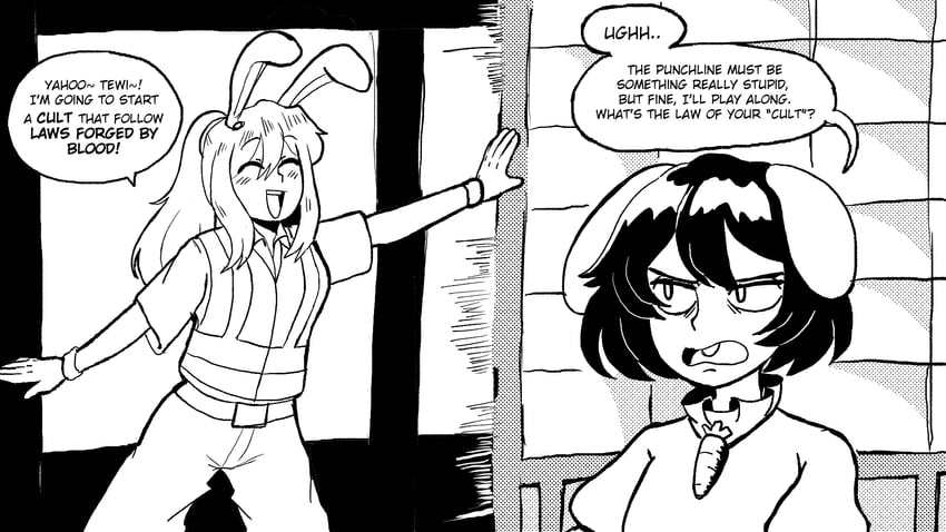 reisen udongein inaba and inaba tewi (touhou) drawn by hikibee