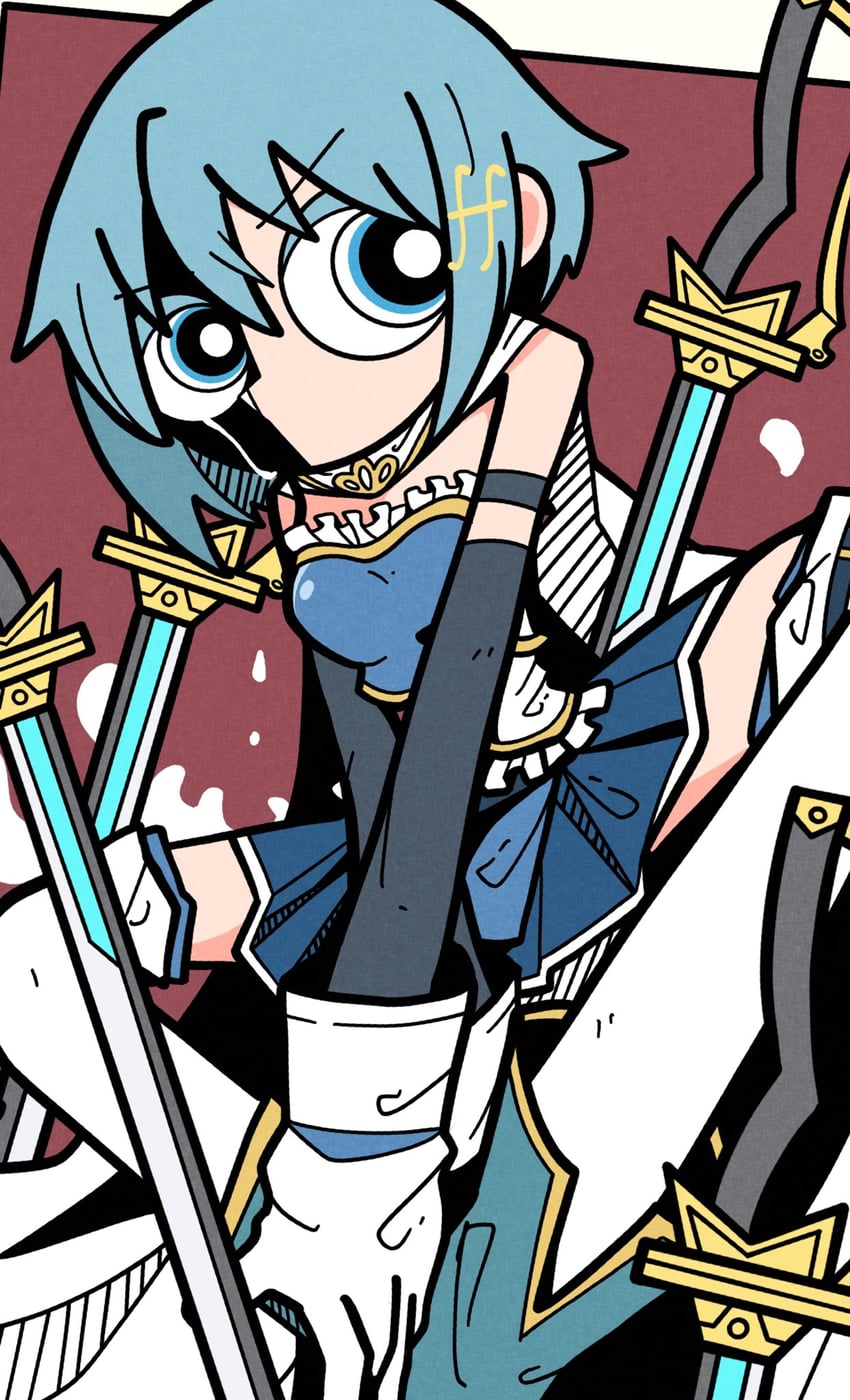 miki sayaka (mahou shoujo madoka magica) drawn by rumford