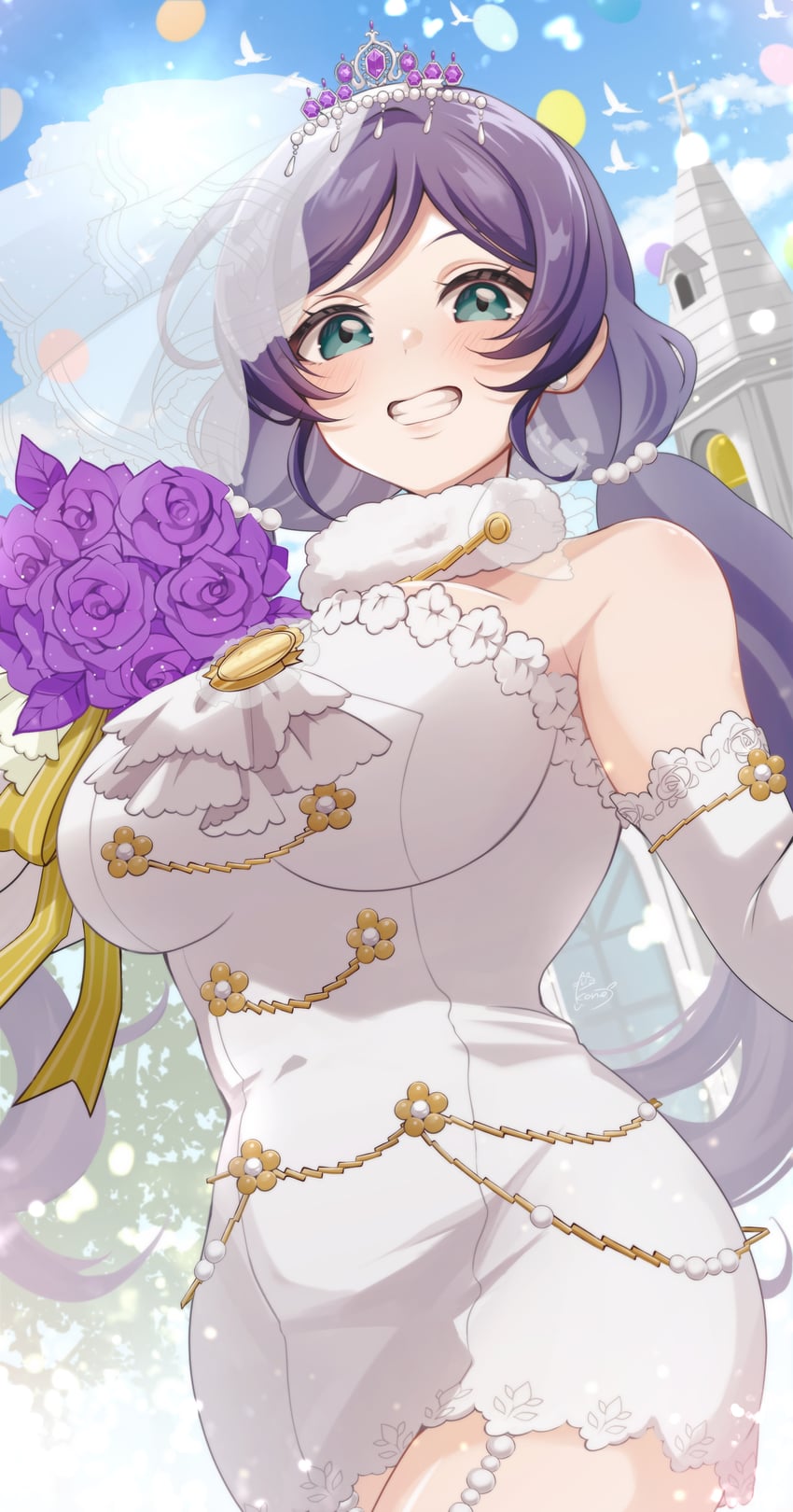 tojo nozomi (love live! and 2 more) drawn by pukonuu