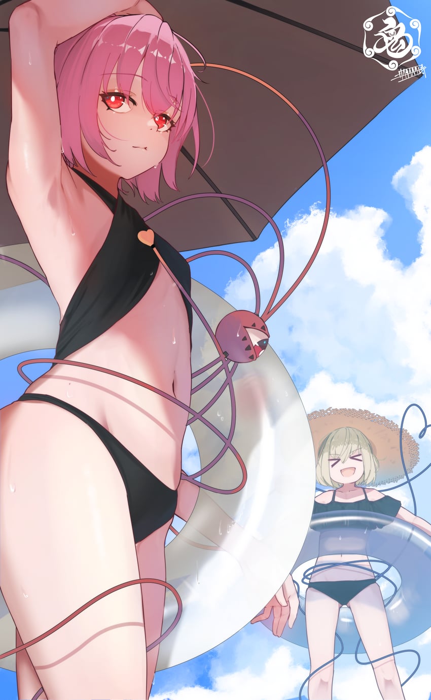 komeiji koishi and komeiji satori (touhou) drawn by senzaicha_kasukadoki