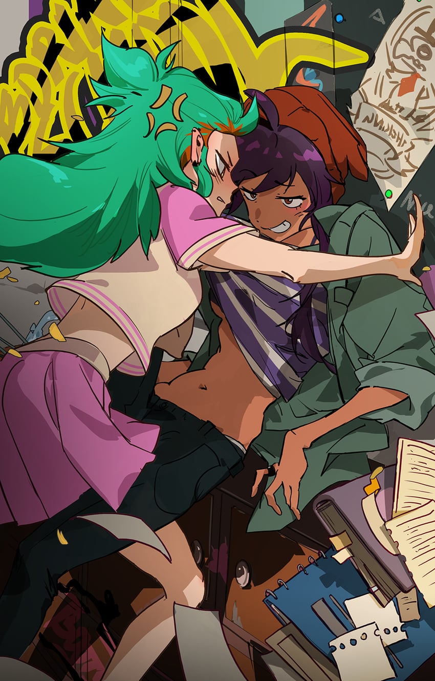 luz noceda and amity blight (the owl house) drawn by kuma20151225