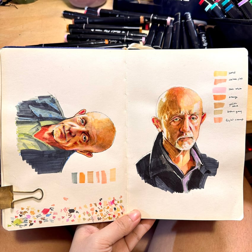 mike ehrmantraut (breaking bad and 1 more) drawn by oshiuu