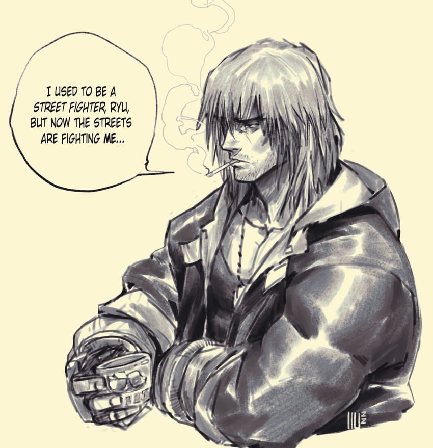 ken masters (street fighter and 1 more) drawn by david_liu