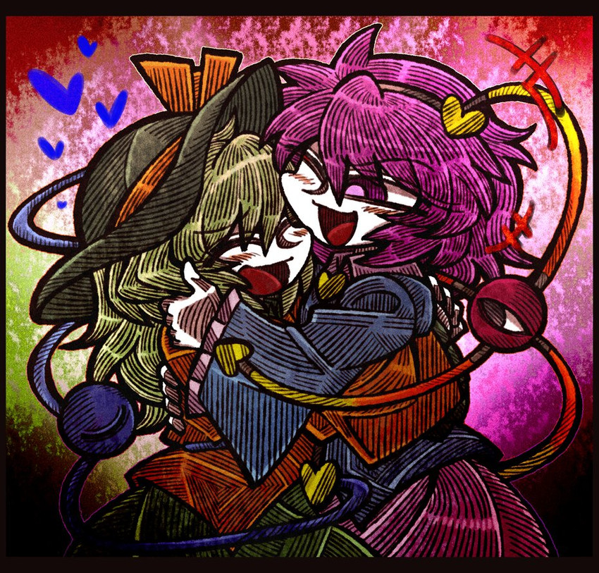 komeiji koishi and komeiji satori (touhou) drawn by suenari_(peace)