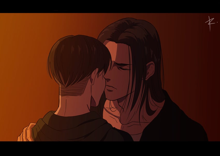 eren yeager and levi (shingeki no kyojin) drawn by raiza_(raiza_delatorre)