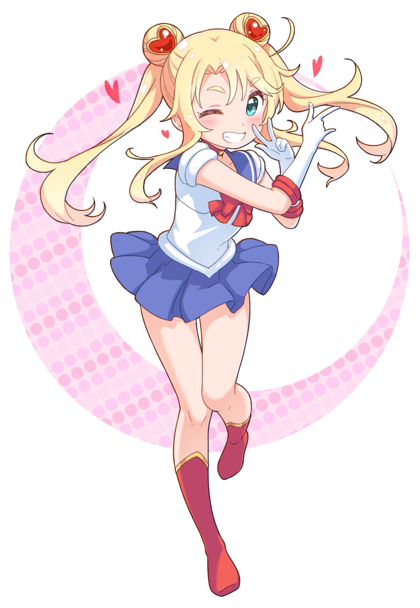 sailor moon and himesaka noa (bishoujo senshi sailor moon and 1 more) drawn by jigatei_(omijin)