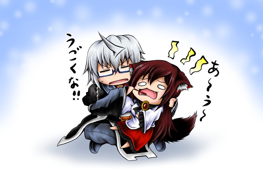 morichika rinnosuke and imaizumi kagerou (touhou) drawn by hidefu_kitayan