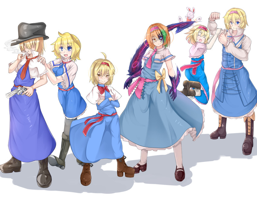 alice margatroid, hinase, ichigo, taisa, jigen, and 2 more (touhou and 4 more) drawn by hyper_muteki_(ningen_no_kuzu)