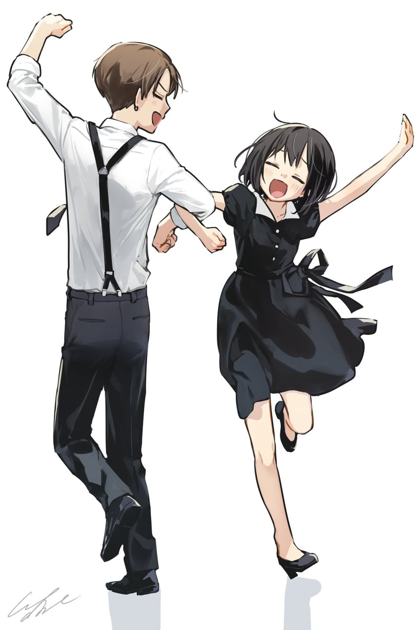 aoi saki and taiga ryuuji (senpai wa otokonoko) drawn by pomu_(joynet)