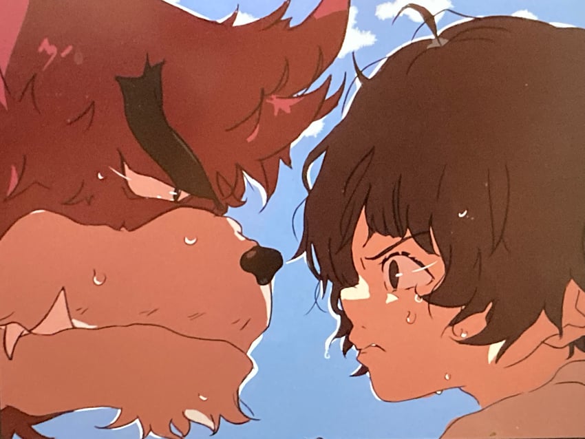 kumatetsu and kyuuta (bakemono no ko) drawn by jiji_jiji