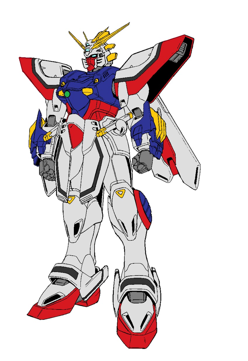 god gundam and shining gundam (gundam and 1 more) drawn by shinobufujiwara