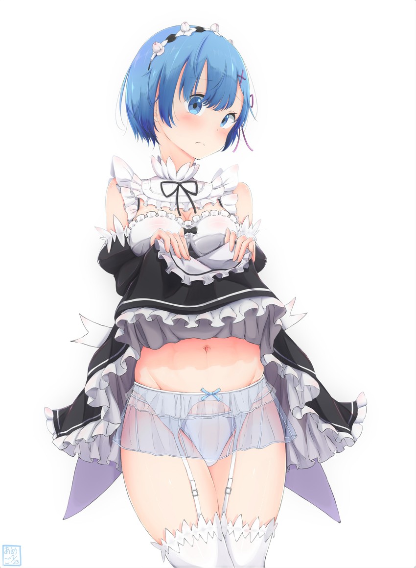 rem (re:zero kara hajimeru isekai seikatsu) drawn by amego