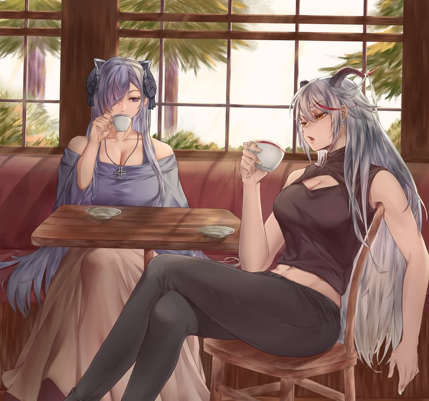 aegir and august von parseval (azur lane) drawn by tomi_(user_etxn7372)