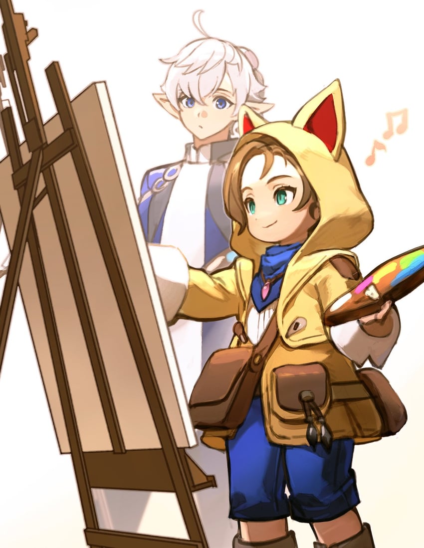 alphinaud leveilleur and krile baldesion (final fantasy and 1 more) drawn by wuliu_heihuo