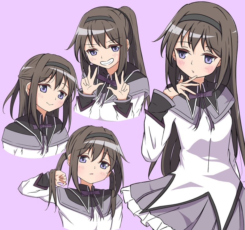 akemi homura (mahou shoujo madoka magica) drawn by reno_3tomato