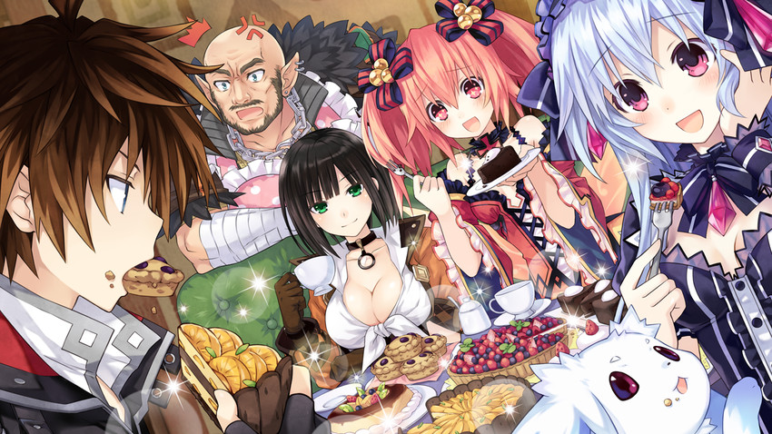 tiara, alyn, fang, harler, cui, and 1 more (fairy fencer f) drawn by tsunako