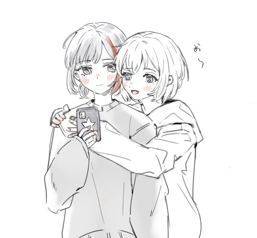 mitake ran and aoba moca (bang dream!) drawn by yuuka_(roomi1485)