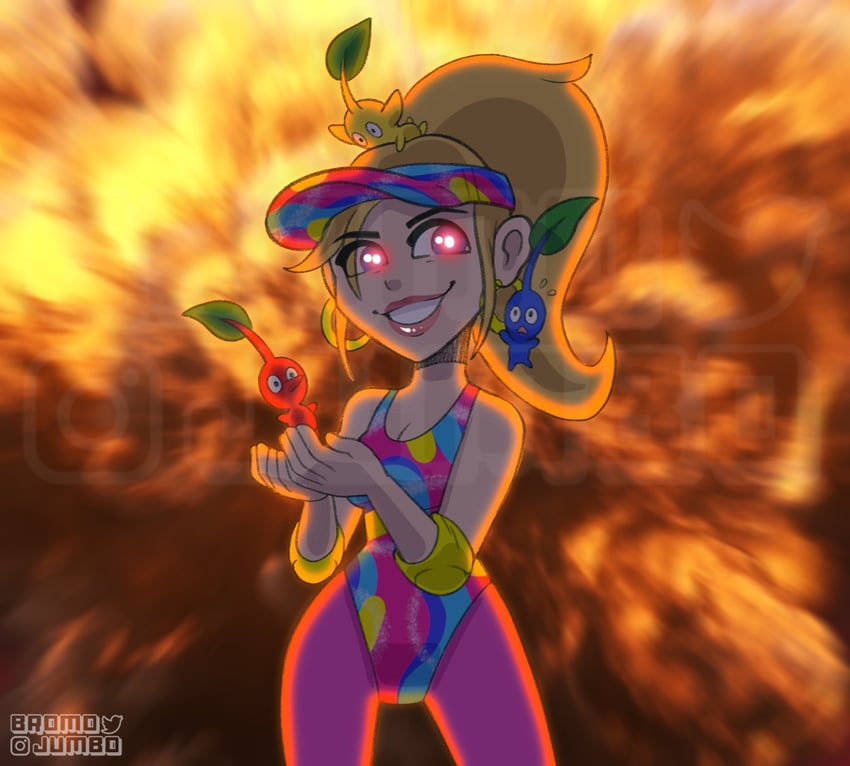 barbie and stereotypical barbie (pikmin and 3 more) drawn by bromojumbo