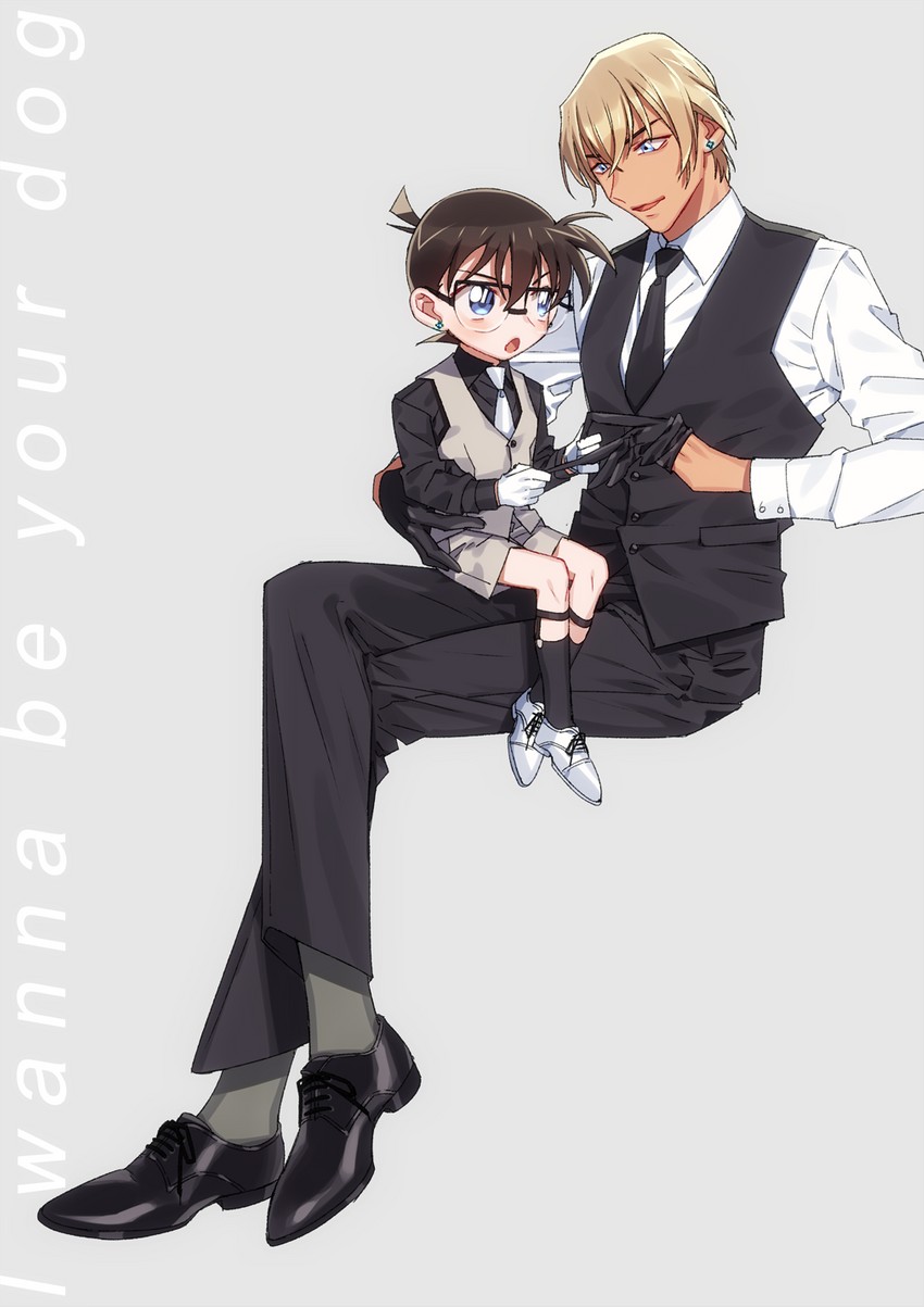 edogawa conan and amuro tooru (meitantei conan) drawn by k_(gear_labo)