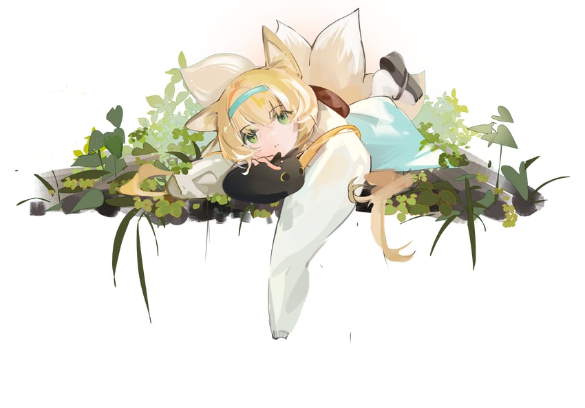 suzuran and luo xiaohei (arknights and 1 more) drawn by coffea_(ancoffea)