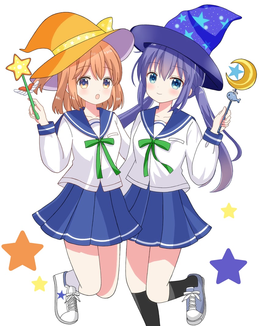 manaka ao and konohata mira (koisuru asteroid) drawn by ryoutan