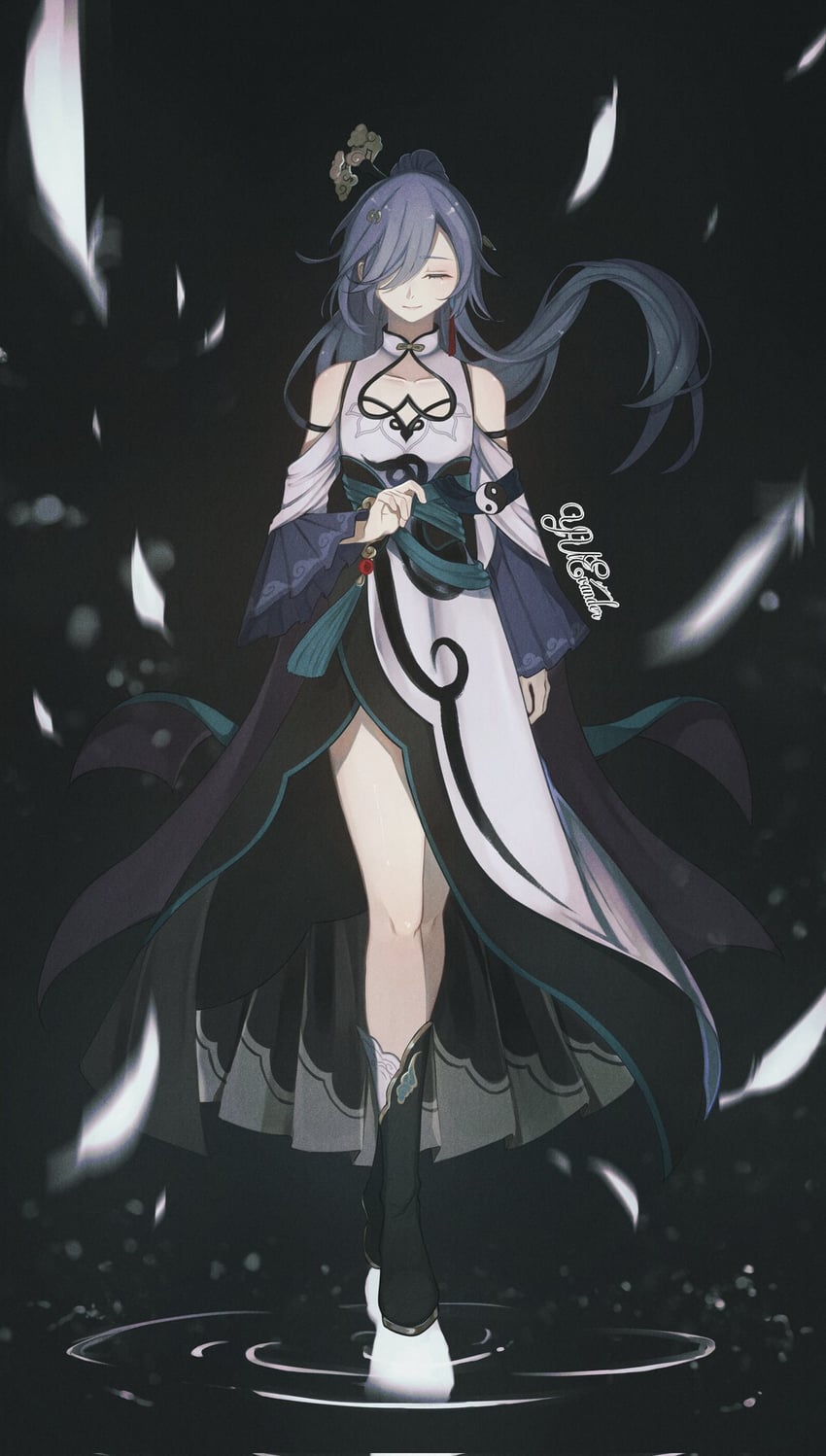 fu hua (honkai and 2 more) drawn by yuevander