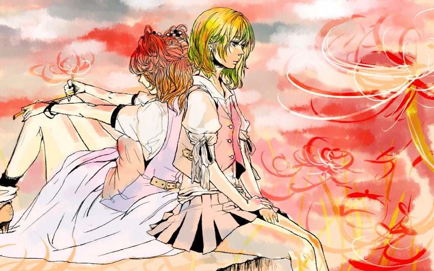 shiki eiki and onozuka komachi (touhou) drawn by asae_(apricot)