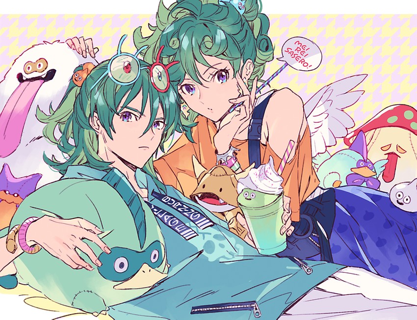 hero and heroine (dragon quest and 1 more) drawn by ebira