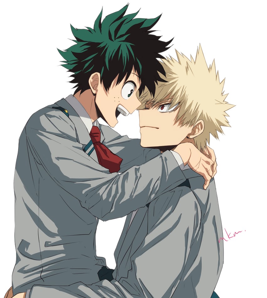 midoriya izuku and bakugou katsuki (boku no hero academia) drawn by mkm_(mkm_storage)
