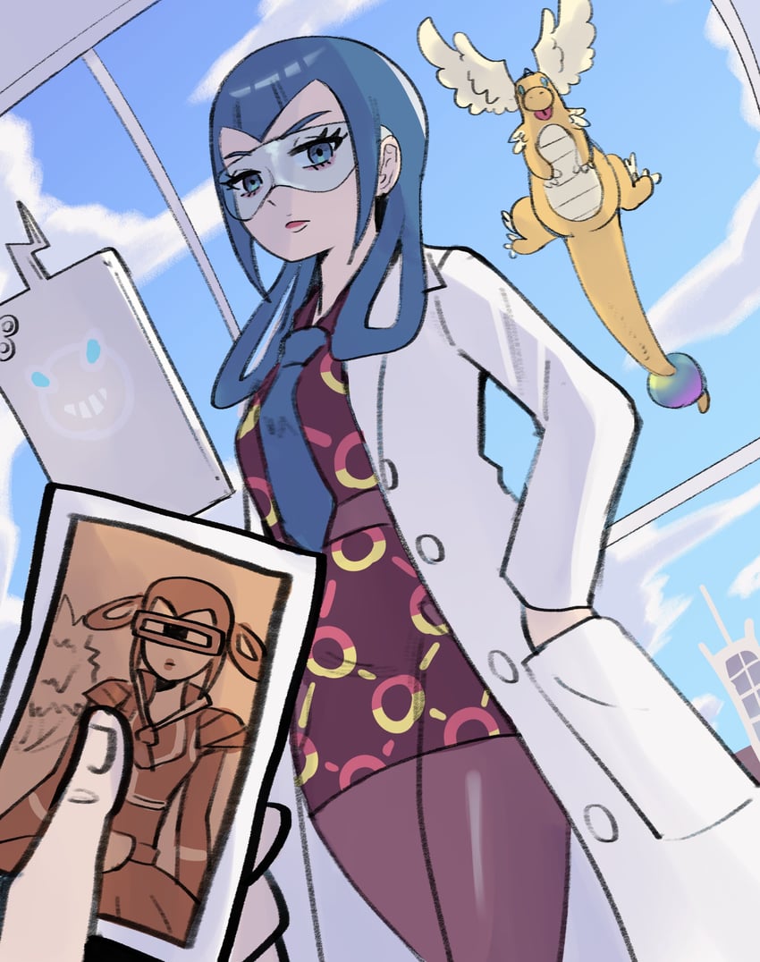 rotom, rotom phone, dragonite, mega dragonite, and mable (pokemon and 2 more) drawn by wanderjegson
