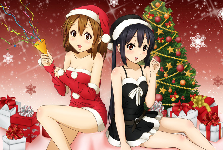 nakano azusa and hirasawa yui (k-on!) drawn by ckst
