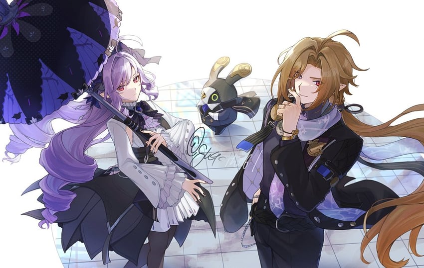 vivian banshee, hugo vlad, and robin (zenless zone zero) drawn by suitchi_(gn4othi61)