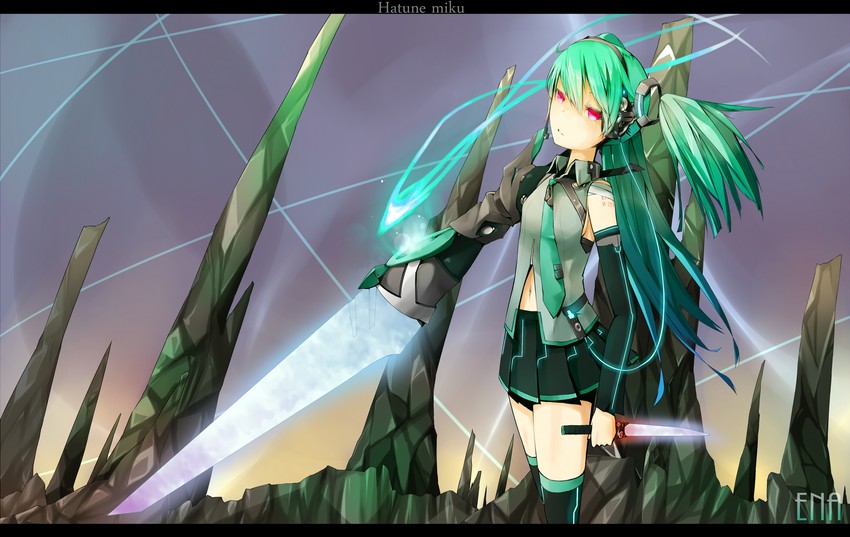 hatsune miku (vocaloid) drawn by en@rain