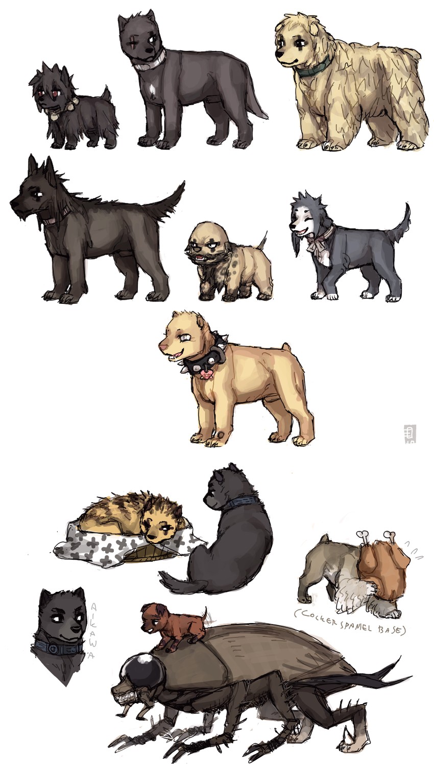 aikawa, risu, dokuga, tetsujo, kasukabe, and 7 more (dorohedoro) drawn by emlan