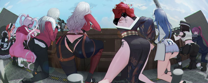 alice, sakura, exia, yulha, frima, and 3 more (goddess of victory: nikke) drawn by elias2art
