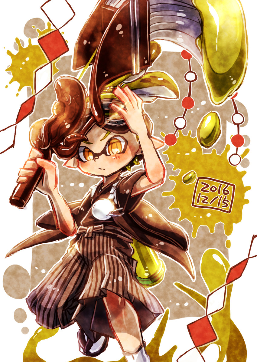 inkling player character and inkling boy (splatoon and 1 more) drawn by harutarou_(orion_3boshi)